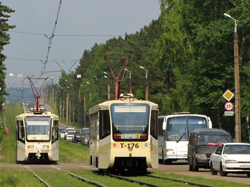 13 трамвайных вагонов курсируют ежедневно в Ангарске