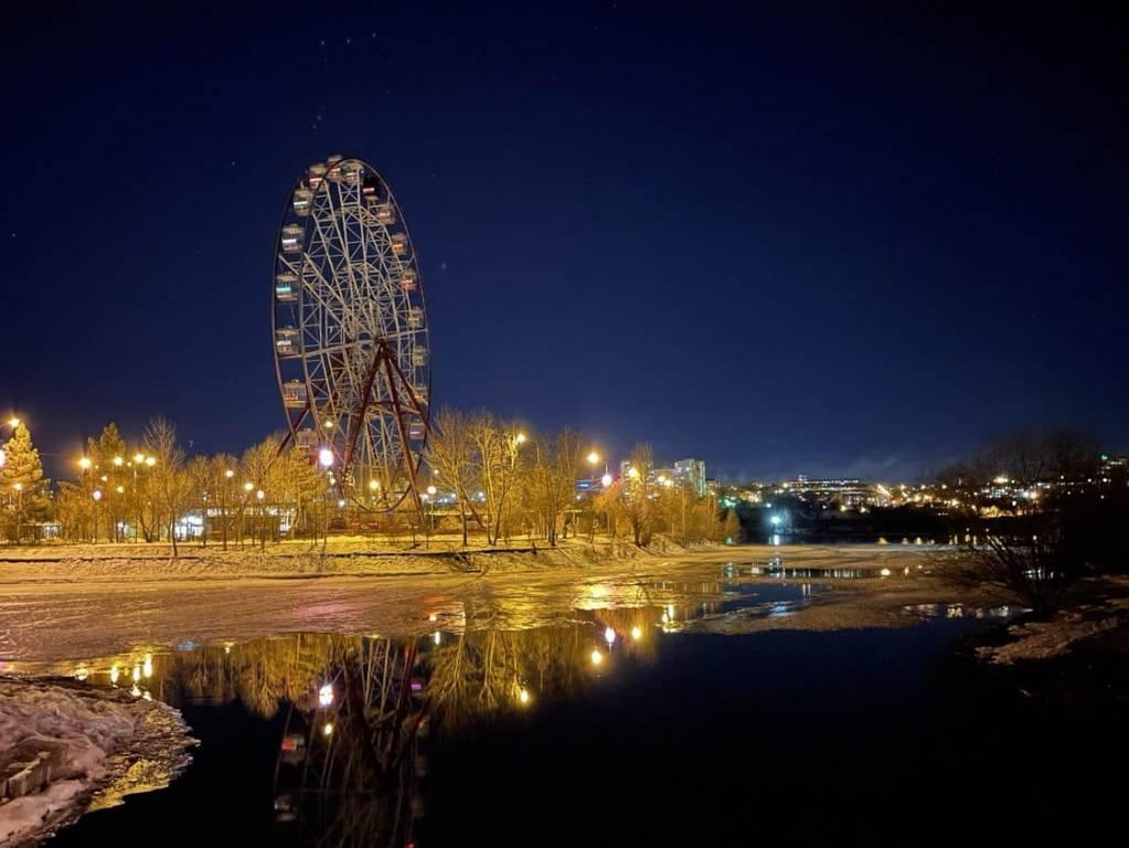 Подсветку колеса обозрения на острове Конный в Иркутске отключили в рамках акции «Час Земли»