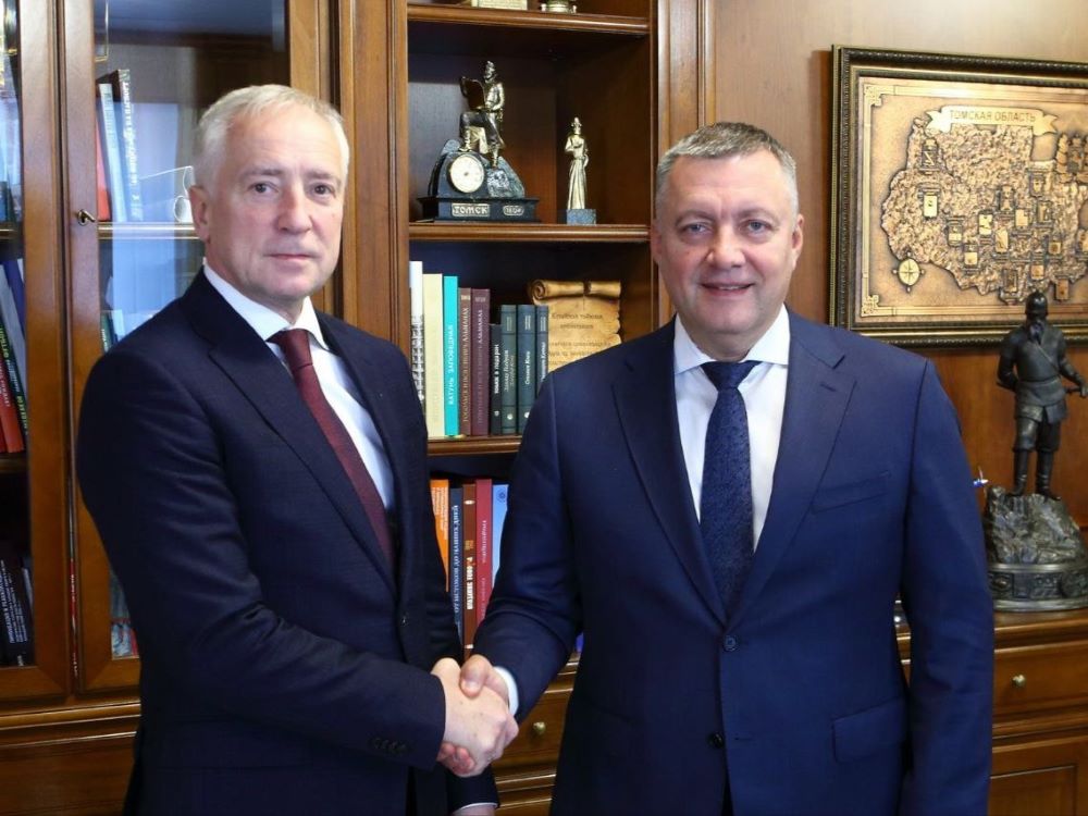 Губернаторы Иркутской и Томской областей обсудили перспективы сотрудничества двух регионов